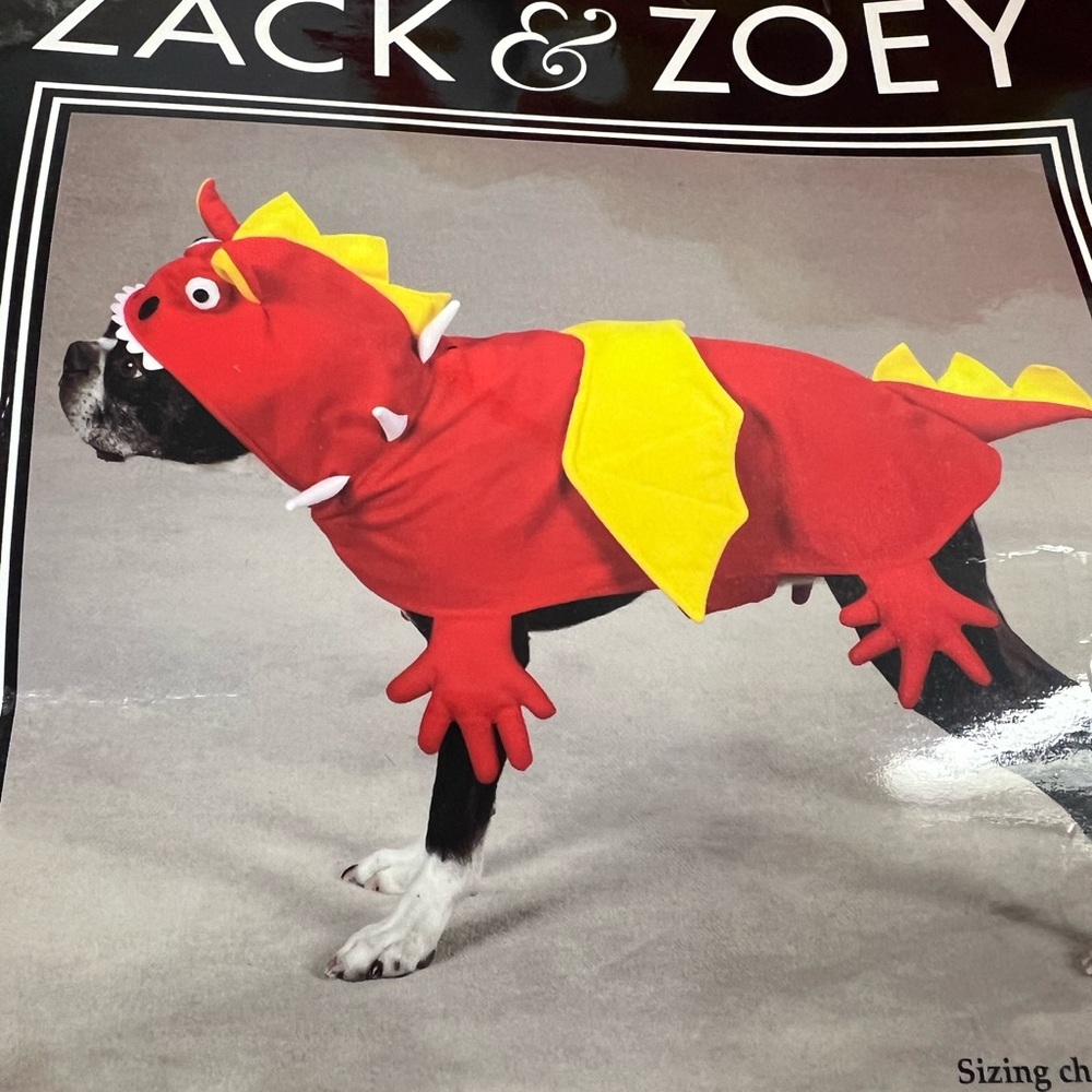 Zach & Zoey‎ Pet Dog Costume Dress Up Halloween Red Dragon Size XS